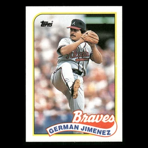 Tarjeta de béisbol alemana Jiménez novato #569 1989 Topps Atlanta Braves MLB - Imagen 1 de 3