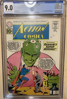 Superman ACTION COMICS #280  BRANIAC Cover!  LEX LUTHOR!  CGC  VF/NM (9.0)  OW/W - Image 1 of 4
