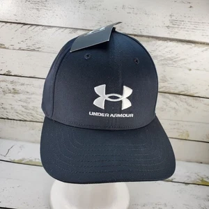 Under Armour Youth Strapback Hat Black Canvas Cap Cotton Polyester NWT - Picture 1 of 14