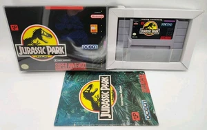 Jurassic Park - (SNES, 1993) *VGC w/ Manual + Case Protector* Tested! READ!!! - Picture 1 of 24