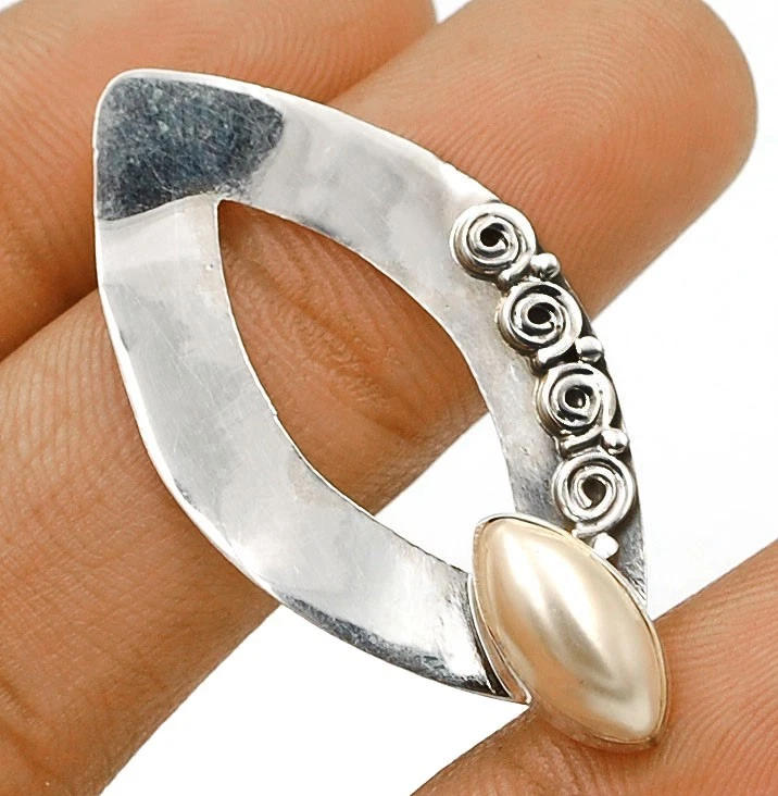 Natural Fresh Water Pearl 925 Solid Sterling Silver Pendant  - Image 1 of 1