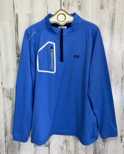 Peter Millar Men 2XL Blue Forge 1/4 Zip Golf Pullover Top - Border States Logo - Picture 1 of 13