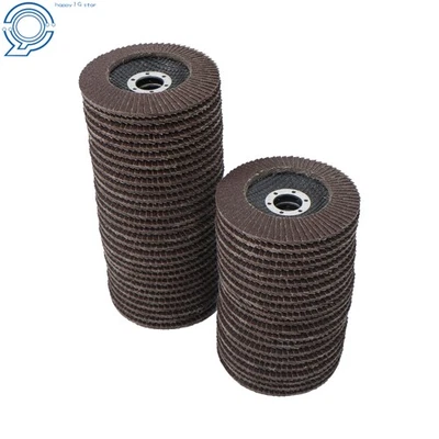 50 Piezas 4-1/2" X 7/8" Premium Zirconia Solapa Disco Lijado Molienda 80 Grano Gris Foto 1 de 4