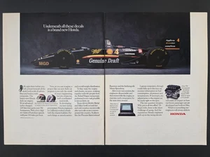 Anuncio impreso 1994 2 páginas Honda Racing "Debajo de todas estas calcomanías hay un nuevo." - Imagen 1 de 1