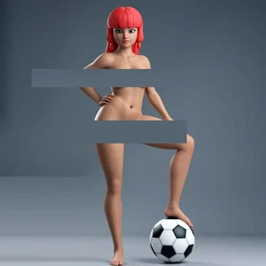 Lila Football Girl 1/8 1/6 1/3 3D Print Model Kit Unpainted Unassembled NSFW - Picture 1 of 5