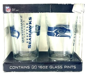 NEU Seattle Seahawks Pint Glas 2er Set NFL 16oz Bar Trinkgläser - Bild 1 von 5