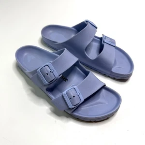 Birkenstock Dusty Blue Rubber Arizona Sandalen Gr. 41 / US L10 Foam EVA schmal - Bild 1 von 9