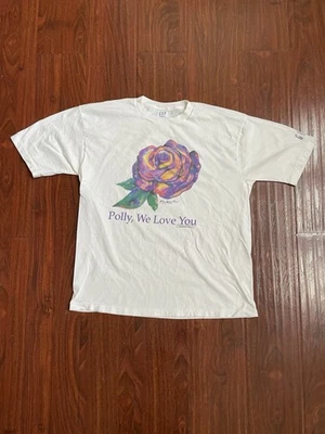 复古 90 年代 GAP Polly Klass T 恤 L 码谋杀搜索我们爱你纪念 — 第 1/4 张图片