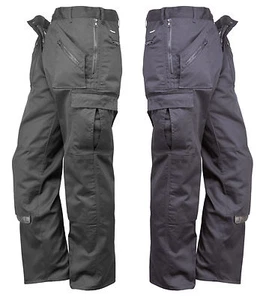 Portwest Classic Work Wear Action Trousers with Zip Pockets, Black or Navy - Picture 1 of 4