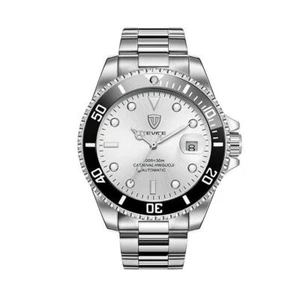 Reloj de cuarzo Tevise para hombre homenaje plata blanca relojes inteligentes fecha diseñador regalo Reino Unido - Imagen 1 de 9