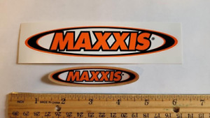 Maxxis Tires bmx mtb Off Road Racing Bicycles 2pcs STICKER DECAL ORANGE