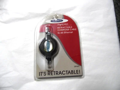 ZipKord Retractable RJ-45 Ethernet Cable expands 3"- 48" - Image 1 of 4