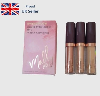 Mally XO Evercolor liquid Eyeshadow Trio 3 pc Collection .10 oz ea. New! - Image 1 of 4