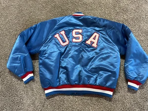 Vintage USA Olympic Jacket Mens XL Red White Blue JCPenney - Picture 1 of 11