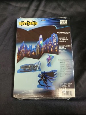 Mesa de fiesta Batman centro de mesa y juego de 3 decoraciones colgantes-2001- sello Foto 1 de 4