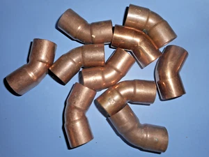 45 Degree Elbows 3/4 x 3/4 Sweat / Sweat (Pack of 10) * Assorted Brands - Picture 1 of 3