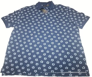 Polo Ralph Lauren Polo Shirt S/S Men Classic Fit Navy/White Floral Sz L XL NWT - Picture 1 of 5