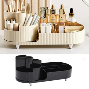 DESKTOP MAKEUP COSMETIC TIDY ORGANISER STORAGE BOX SKINCARE HOLDER JEWELRY CASE - Picture 1 of 13