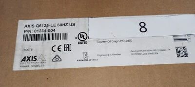 Axis  Q6125-LE 1080p Outdoor PTZ Network Dome Camera with Night Vision 01234-004 - Image 1 of 4