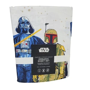 Pottery Barn Star Wars: The Empire Strikes Back Organic FULL Size 4pc Sheet Set - Picture 1 of 4