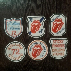 6 pcs of The Rolling Stones Patches Tongue Rock Band Music Embroider Sew on - Picture 1 of 7