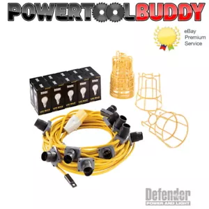 Defender 22m ES LED GLS Festón Cadena Luz Kit Guardaderos 110voltios 8000 Lúmenes - Imagen 1 de 3