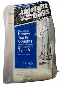 8-PACK NEW Hoover Top Fill Upright Vacuum Cleaner Bags Type A (OPEN BOX) - Picture 1 of 2