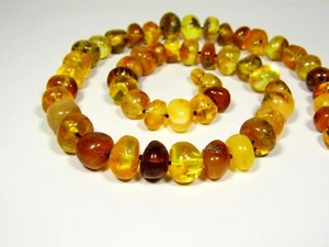 Baltic Amber Necklace 20.5" 43gr. Multicolor Natural Stone Genuine Gemstone 5764 - Picture 1 of 12
