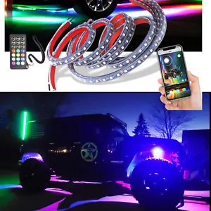 LED Wireless Remote Control Under Body Glow Kit for Jeep Wrangler JK JL JLU - Foto 1 di 12