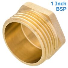 Brass 1 Inch BSP Hex Plug End Cap Male Thread Pipe Stop Compression Fitting