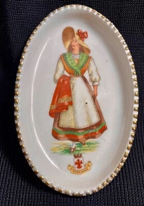 Rare Antique Shoe Advertising Dish Toscana By ATKINSON SHOE CORP BOSTON MA Italy - Picture 1 of 3