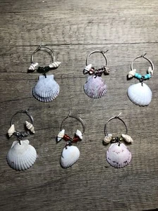 Nuevo conjunto de 6 marcadores artesanales de copa de vino dije bebida (diversión náutica/playa) - Imagen 1 de 7