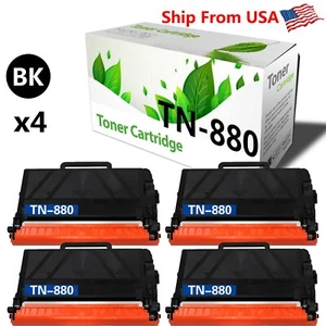 4-Pack TN880 TN-880 TN 880 Toner Cartridge for HL-L6200DWT MFC-L6750DW Printer - Picture 1 of 2