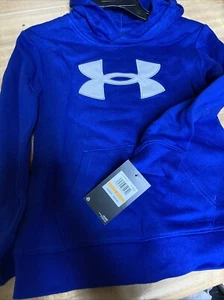 Under Armour Hoodie Youth Kids Size 7 Blue Brand New - Picture 1 of 3