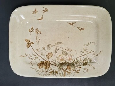 ANTIQUE Brown Transferware Royal Ironstone China Platter Alfred Meakin England - Image 1 of 4