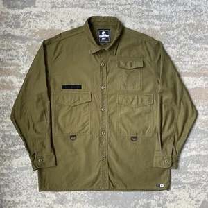 Edwin Japan D-Ring Khaki Green Military CPO Multi Pocket Oversized Overshirt XL - Picture 1 of 9