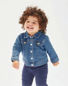 Baby Bugz Toddler Denim Classic Jean Jacket Trendy Outerwear Everyday Outfit - Picture 1 of 8