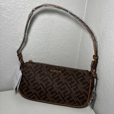 Ellen Tracy багет наплечная сумка сумочка шоколадно-коричневый с коньяком - Изображение 1 из 4