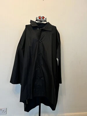 eskandar Designer Oversized Women Raincoat/Duster/Coat in Black Size 1 - UK 14+ - Image 1 of 4
