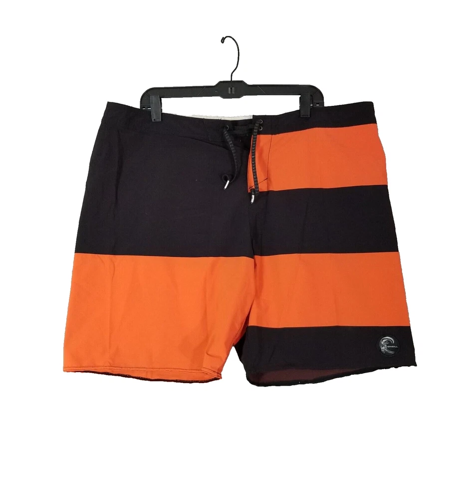 O'Neill Board Shorts Bañador Hombre 40x9 Negro Naranja Hyperfreak Elástico Flex Foto 1 de 4