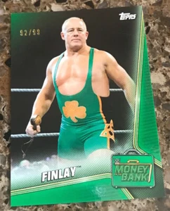 2019 TOPPS WWE MONEY IN THE BANK FINLAY GREEN PARALLEL #34 SER# 92/99 WCW MINT - Picture 1 of 2
