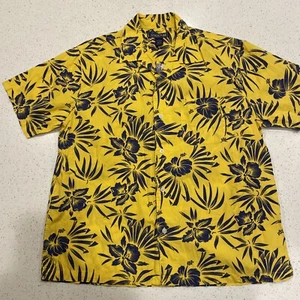 Structure Mens Hawaiian Shirt Size Large Multicolor Floral Short Sleeve Button - Picture 1 of 5
