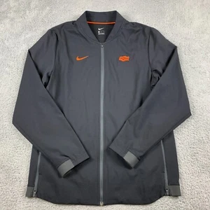 Chaqueta de Vaqueros Oklahoma State Para Hombres Mediana Negra Nike Cremallera Lateral Ligera OSU - Imagen 1 de 17