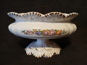 Vintage Blumenübertopf Italien # 1002 - 9-1/2" L x 6" H - Herstellermarke auf Sockel - Bild 1 von 8