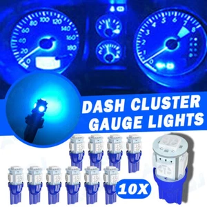 10x For Ford F 150 F 250 T10 168 194 LED Instrument Panel Dash Lights Blue Bulbs - Picture 1 of 11