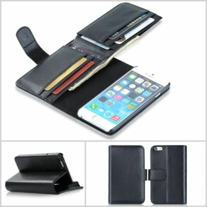 Nueva funda protectora de cuero tipo billetera abatible con soporte para tarjetas para Apple iPhone SE 2020 - Imagen 1 de 9