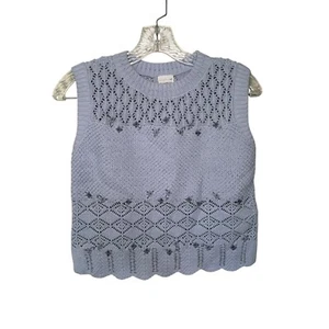 Abercrombie Kids Sweater Vest Girls Size 11 / 12 Boho Summer Winter Academia - Picture 1 of 6
