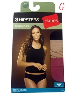 Hanes Women's Panties HIPSTERS 3-Pack 41SBAS "seamless" "NO PANTY LINES" - Picture 1 of 9