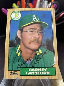 Carney Lansford Autographed 1987 Topps #678