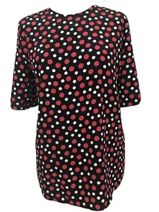 Vintage JAEGER Black Blouse Top With Dots UK 12 chest 36inch Great Condition - Picture 1 of 7